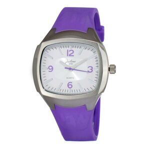 JUSTINA Rubber Strap Dress Watch Women Purple Watches